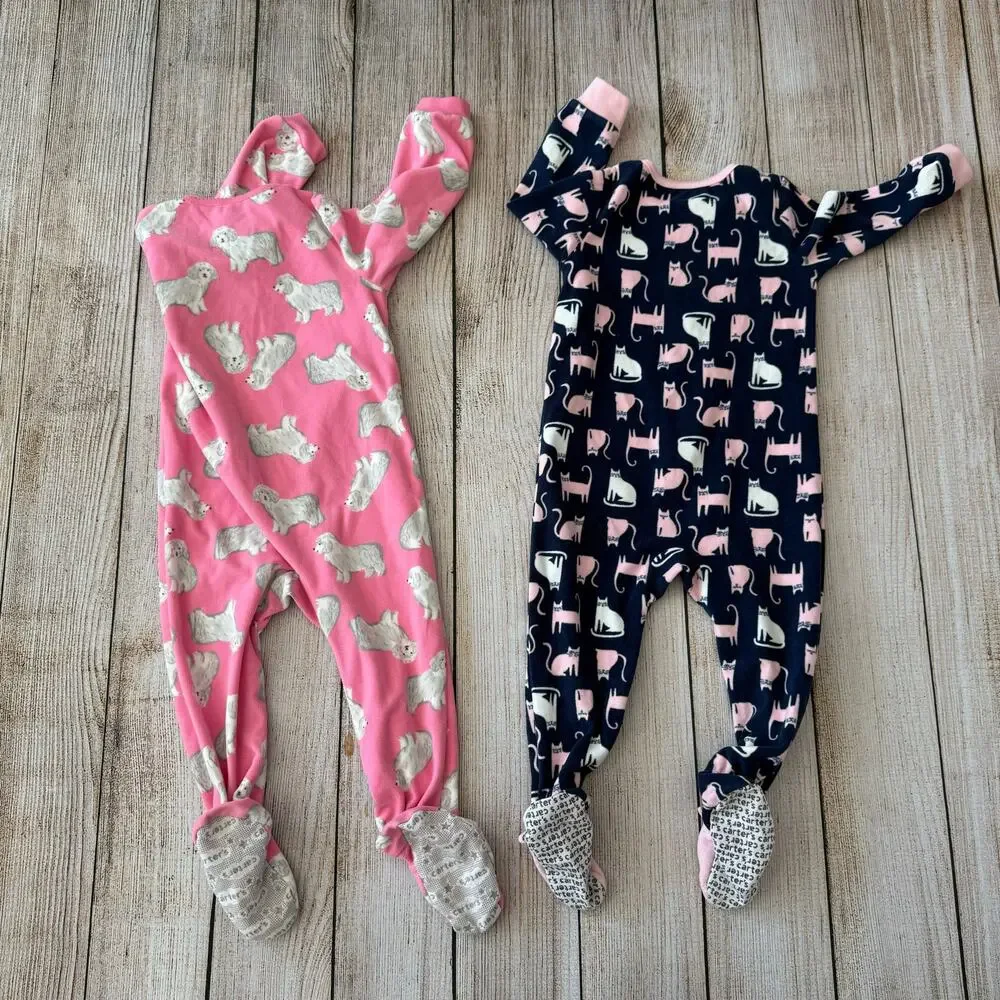 Set of 2 - Girls - 2T - Carter's - Fleece Pajamas